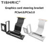 TISHRIC PCIE 3.0 /4.0 To 16X Riser Flexible Cable High Speed Extension Port Adapter with Graphics Card Holder