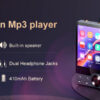 128GB MP3 player (with Bluetooth 5.3), 2.4’ portable full touchscreen music player (with speakers and Micro SD card slot)