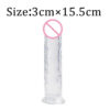 23eea095d680ccd8 7 Size Realistic Dildo Jelly Penis Suction Cup Dildo Big Dick Female Masturbator Clitoral Stimulator Lesbian Sex Toys For Women