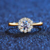 23fd0a4e529d9826 Certified Woman wer Ring With Moissanite Dia 0.5ct 5mm Wedding Engagement Rings Pure Sier Women's Jewelry For Girl Gift