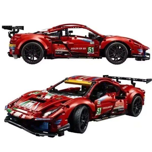 24039b010c60e447 488 GTE Bricks 42125 Technical Series 1648Pcs Supercar Building Blocks Sports Race Car Vehicle Model Assembly Kid Adult Toy Gift