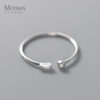 Modian Real 925 Sterling Silver Simple Thin Clear CZ Finger Rings Adjustable 14K Gold Ring For Women Wedding Jewelry Gifts