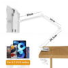 Artpowers Support for Pad Portable Monitor Phone Stand Laptop Adjustable Rotating Tablet Clip Holder Mount
