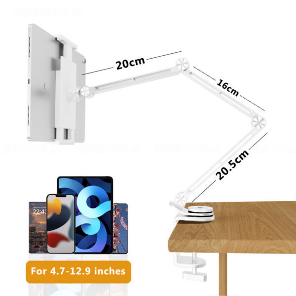 Artpowers Support for Pad Portable Monitor Phone Stand Laptop Adjustable Rotating Tablet Clip Holder Mount