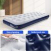 24133f9b4f518cc5 Camping Air Mattress Inflatable Air Bed Flocked Surface Travel Bed Sleeping Pad Air Bed for Outdoor Camping Tent Guest Travelling