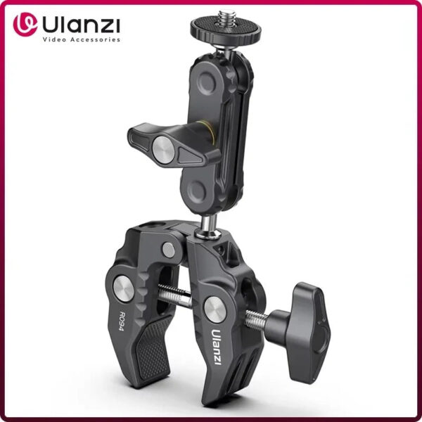 241be91ef4ba4d6d Ulanzi R094 Metal Super Clamp with Double Ball Head Magic Arm Clamp with 1/4" 3/8" Hole for DSLR Camera Monitor Light Mic Mount