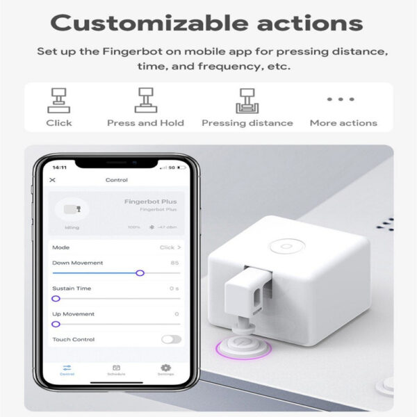 Tuya Zigbee Plus Fingerbot Switch Button Pusher Smart Life Timer Voice Control Works with Alexa Google Assistant
