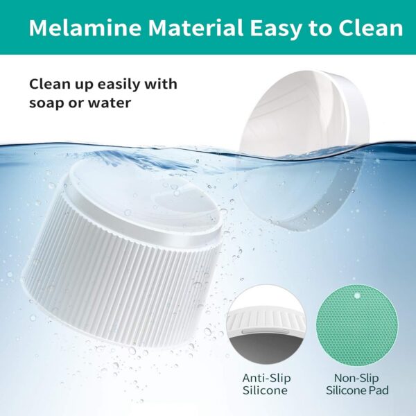 2434bf6c54fd2187 Elevated Cat Food Bowl Super Widen Raised Cat Food Dishes for Protecting Spine, Reliefing Whisker Fatigue, Anti-Vomiting 17° Tilted Pet Feeding Bowls with Silicone Mat for Indoor Cats