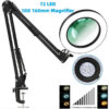 24389bd307d63152 72LED 8X/10X NEW Illuminated Magnifier USB 3 Colors LED Magnifying Glass for Soldering Iron Repair/Table Lamp/Skincare Beauty