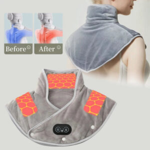 2443226da0198c9e Electric Heating shoulder Neck Pad Massager USB Cervical Brace Wrap Thermal Compress Relieve Pain Fatigue Warm Back Brace Tool