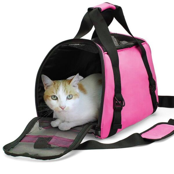 24502b92410d86d5 Cat Soft-Sided Travel for Cats, Dogs Puppy Comfort Portable Folding Pet Carrier
