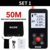 2487b29348e83eeb HILDA 50M/100M Rangefinder Red/Green Light Distance Digital Tape Rechargeable and Measurable Angle Laser Measure