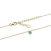 CANNER Real Sterling Sier Diamond Turquoise Flower Pendant Necklaces Chain for Women Wedding Jewelry Gifts Collares Choker
