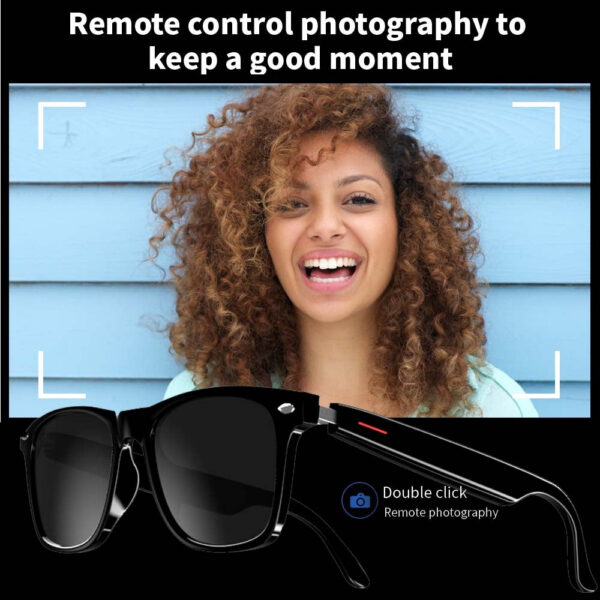 SENBONO E13 Smart Glasses:Blue Light Filtering Polarized Sunglass Lenses Audio Built-in Mic Speakers Touch & Voice Assistant