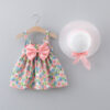 24d31d30d366e2f9 2pcs/Set Baby Girl Summer Fashion Dresses Floral Sling Children Clothing Sweet Cute Kids Sleeveless Dress 0-3 Years Old Toddlert
