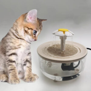 24d36fe8125bb5fc Transparent Pet Automatic Circulation Drinking Dispenser USB Rechargeable Cat Water Fountain for Cats
