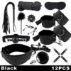 24d82e4c0d208e10 BDSM Bondage Set Erotic Bed Game Adults Handcuffs Vibrator Nipple Clamps Whip Spanking Slave Collars SM Kits Sex Toys For Couple