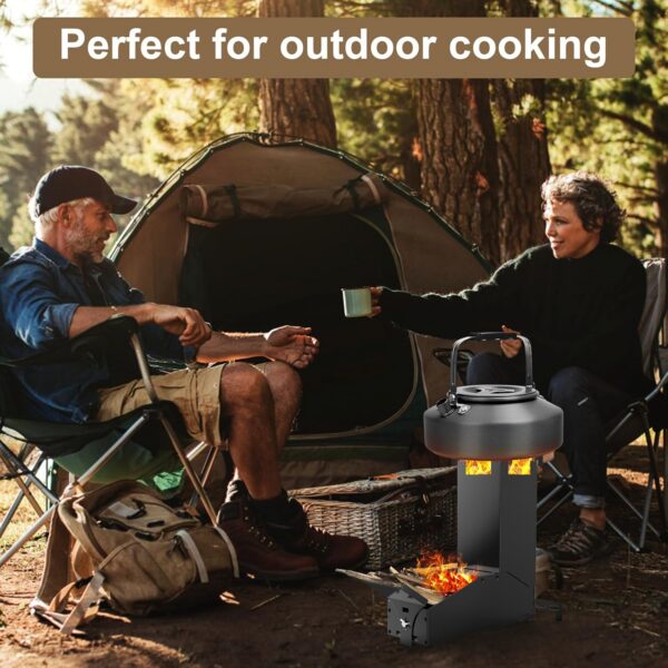 24dbb88fd8ab555e Uniflasy Portable Rocket Stove for Cooking, Wood Burning Mini Stove with Storage Bag, Ideal for Outdoor Cooking, Camping, Backyard BBQ, and Hiking, Durable and Compact Camping Stove