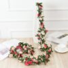 2.5m 1.8m Flower For Garland White Pink Home Room Wedding Decoration Silk Artificial Rose Vine Han