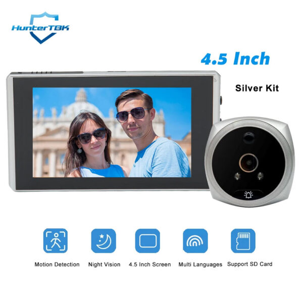 24e22a321c9071cb 4.5 Inch 1080P Digital Door Viewer Smart Home Peephole Doorbell Camera PIR Motion Detection Night Vision Video Doorbell