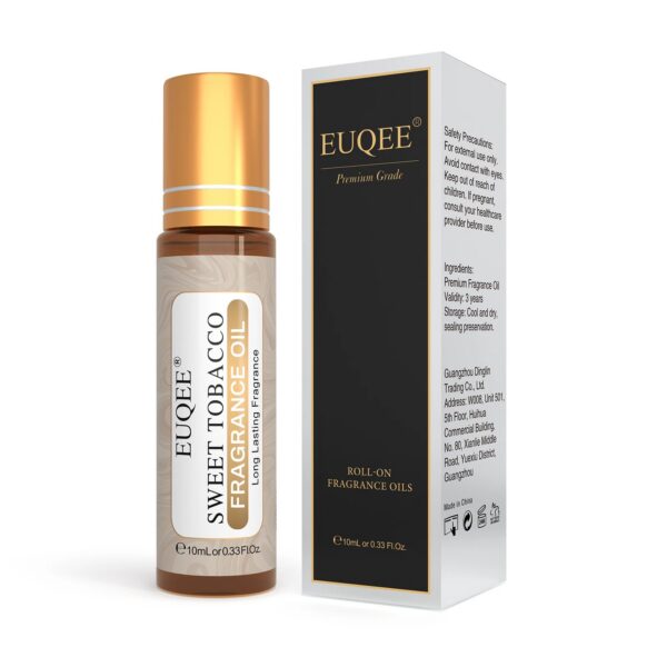 EUQEE 10ml Men's Roll-on Fragrance Oil For Car Diffuser Aromatherapy Green Tea Leather Amber Romance Aroma Essential Oils