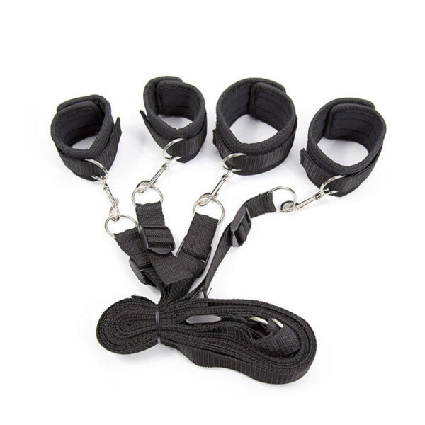 24fb2f20314828dd Restraint Set BDSM Bondage Handcuffs & Ankle Cuffs Slave On The Bed Open Leg Flirt Sex Toys For Women Couples Erotic No Vibrator