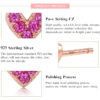 24fb8da8a40547c6 Modian Genuine 925 Sterling Silver Hearts Fashion Rose Gold Color Pink CZ Simple Stud Earrings For Women Sterling Silver Jewelry