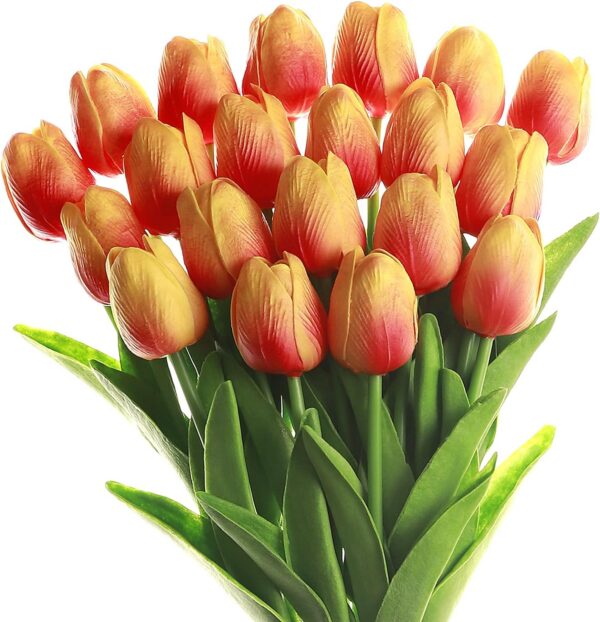 250820c5649f2cac Dark Pink Tulips Artificial Flowers 20Pcs Real Touch Faux Fake Tulips Flowers for Home Office Wedding Decor Artificial Tulips Flower Arrangement Bouquet Faux Flowers for Decoration
