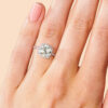 2510d41060def3b3 GRA 0.5ct 1ct D Real Moissanite Dia Wedding Halo square Rings for Women Original Sterg Sier Fine Jewelry