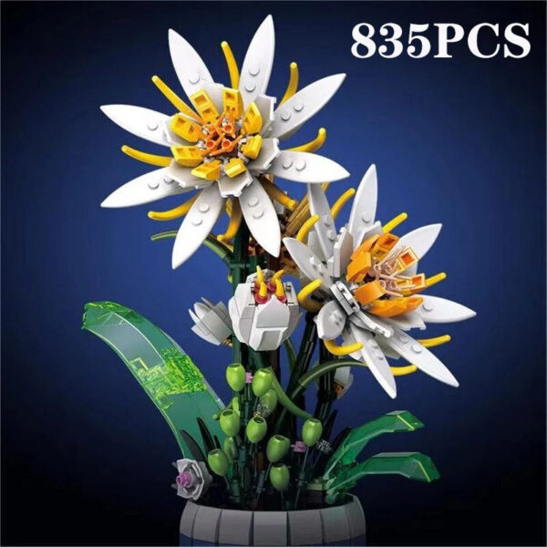 2513cbfb0bd8ac8d wer Bonsai Building Blocks Epiphyllum Plant Potted Model Bricks Creative Desktop Ornaments Home Decoration Kids Toys Gifts