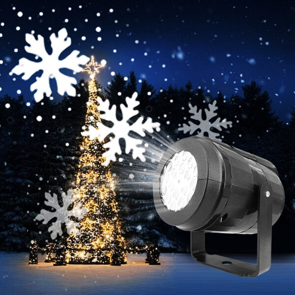 251a6336cdf55650 LED USB Snowflake Projector Holiday Lights Christmas Projection Outdoor Lamp Snow Spotlight for New Year Party