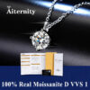 2523618c725e77f1 0.5ct-1.0ct VVS1 D Color Moissanite Necklace 925 Soild Sterling Sliver Chain with Certificate Fine Jewelry for Woman Jewelry