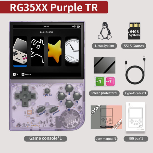 25298c2329220e3d ANBERNIC RG35XX Plus/RG35XX Retro Handheld Console 3.5″ IPS Screen Linux Portable Video Game Player Support HD-M-I TV Outpu