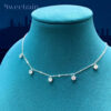 2.5-5CT Tennis Moissanite Necklace Chain for Women Sterling Sier 5mm 6.5 mm Bezel Diamond Necklaces Overlay Style Jewelry