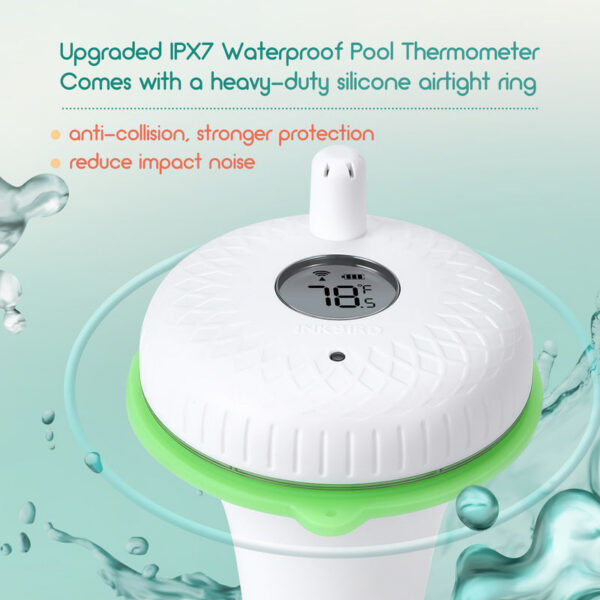 INKBIRD 2nd-Gen Wireless ating Pool With IBS-M2 Wi-Fi Gateway Combo Waterproof Digital Thermometer For SPA Pond