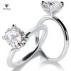 Engagement Rings for Women Moissanite Solitaire Ring Sterling Sier 1-3ct Oval Cut D Color VVSI Lab Diamond Bands Jewelry