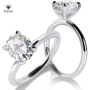2532337cb7248432 Engagement Rings for Women Moissanite Solitaire Ring Sterling Sier 1-3ct Oval Cut D Color VVSI Lab Diamond Bands Jewelry