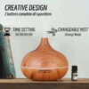 253555e90f8aa915 Air Humidifier Aromatherapy Essential Oil Diffuser Wood Grain 500ml Ultrasonic Remote Control 7 Color Lights For Home Bedroom