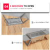 2537b505b844e90d Stainless Steel Folding Grill For Home And Outdoor Charcoal Kebabs less Portable Collapsible Barbecue