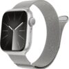 Marge Plus for Apple Watch Band Series Ultra 8 7 6 5 4 3 2 1 SE 38mm 40mm 41mm 42mm 44mm 45mm 49mm Women and Men, Stainless Steel Mesh Loop Magnetic Clasp Replacement for iWatch Bands
