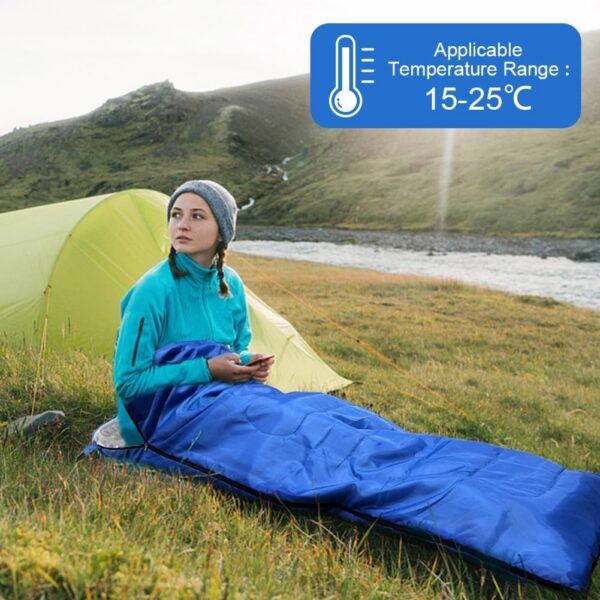 25592910ca7af1f6 flintronic Schlafsack, Campingschlafsack, Leichter Deckenschlafsack, Camping Outdoor, Kleines Packmaß für Rucksackreisen, Wandern und Reisen, 210 x 75 cm