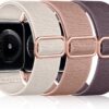 2559df874c1625b6 DaQin 3 Pack Elastic Bands Compatible with Apple Watch Band 45mm 44mm 49mm 42mm 41mm 40mm 38mm Women Men, Soft Nylon Solo Loop Straps for Apple Watch SE iWatch Series 9/8/7/6/5/4/3/2/1/Ultra/Ultra 2