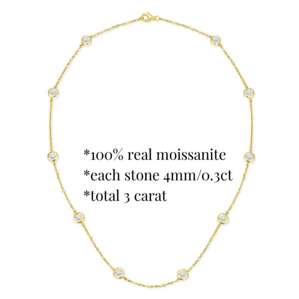 TBCYD 3/4/5mm D Color Moissanite Choker Necklace For Women S Sier Round Cut Diamond Bubble Neck Chain Party Jewelry Gifts