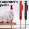255d1bf0e3f68715 Carpenter Pencil Metal Long Head Deep Hole Professional Engineering Quick Drying Marker Graphite Woodworking Black Red Lineation