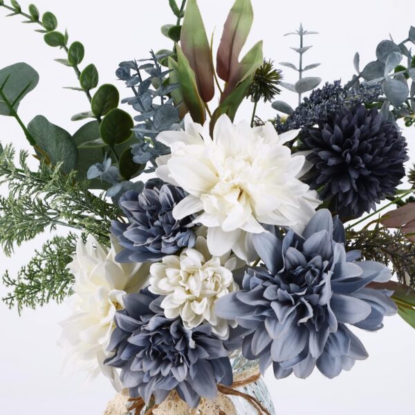 255fd8e4f5e5ecad CEWOR Faux Flowers in Vase, 1 Pack, Artificial Rose Faux Flowers in Vase for Centerpiece Table Decorations and Home Office Decor