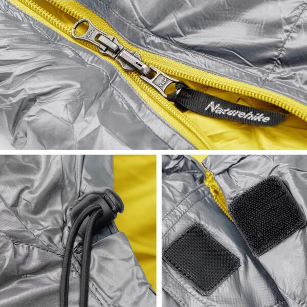 Naturehike CW400 Lightweight Down Sleeping Bags for Adults 650 Fill Power 4 Season,2.0lbs Ultralight Compact Portable,Waterproof, Camping, Hiking, Backpacking With Compression Bag