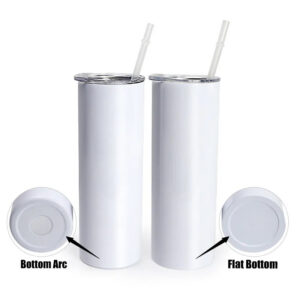 20oz Sublimation Straight Tumblers blank glossy matte glitter white sier Skinny tumbler with lid straw rubber bottom Stainless steel vacuum insulated coffee cup