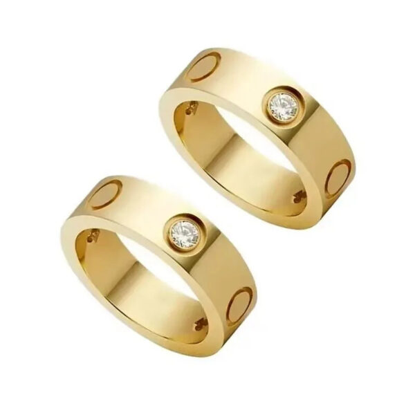 Unisex Womens Love Ring Mens Designer Rings Couple Jewelry Titanium Steel Band Fashion Classic Gold Sier Rose Color screw With diamonds Size 6-10