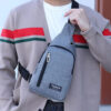 256ea0d65e8c9d81 Men New Leisure Fashion Trend One Shoulder Chest Outdoor Sports Multi Functional Crossbody Bag