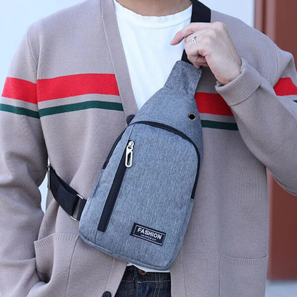 256ea0d65e8c9d81 Men New Leisure Fashion Trend One Shoulder Chest Outdoor Sports Multi Functional Crossbody Bag